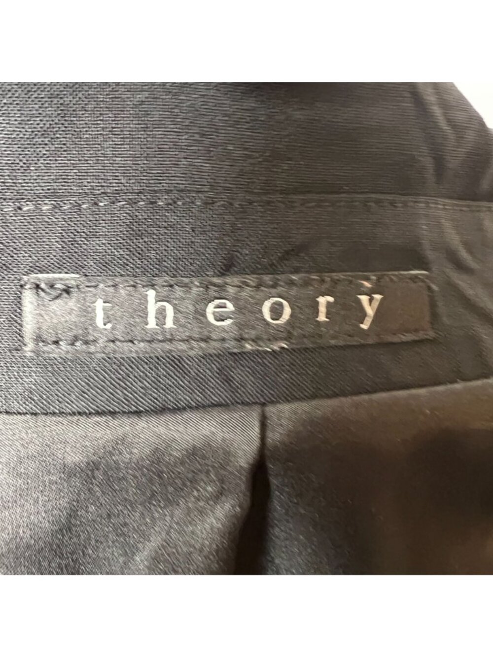 Theory Wool Stretch Blazer Single Button Black Fitted Structured Jacket Size 6 - Picture 2 of 12